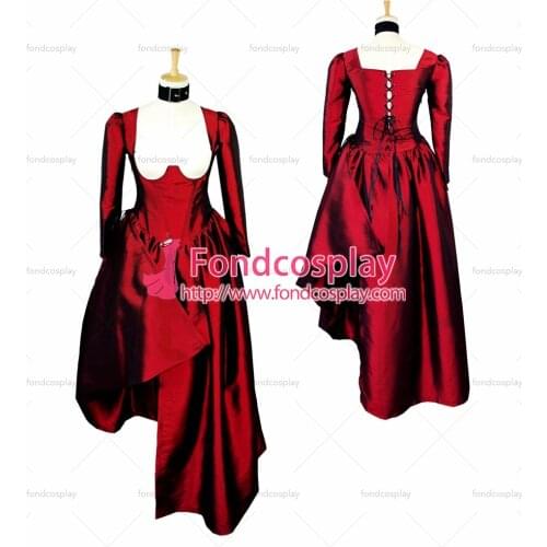 Sexy Gothic Lolita O Dress The Story Of O With Bra Satin Maid Dress Cosplay Costume Custom-made[G606]