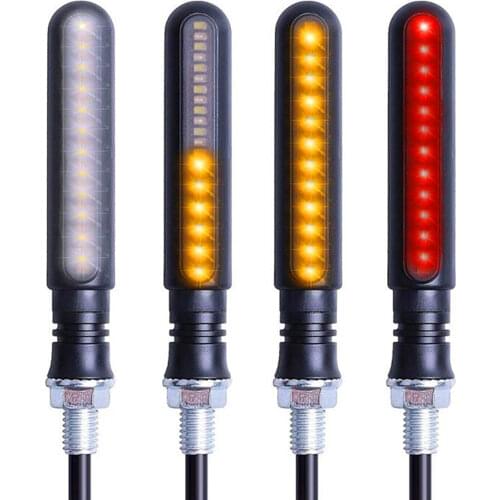 Tefanball 24 LED Motorcycle Turn Signal Light Sequential Flowing Water Indicator Lamp Clignotant Moto Led Turn Signal