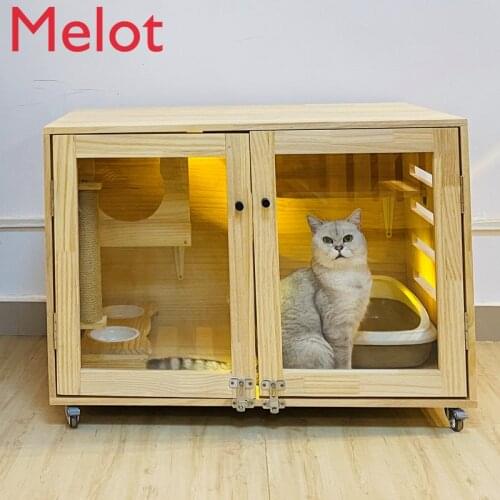 Cat Villa Solid Wood Cat Cage Cattery Cat Cabinet Cat Display Cabinet Cat Apartment Cat Hotel Luxury Cat Nest Cat Villa Cage