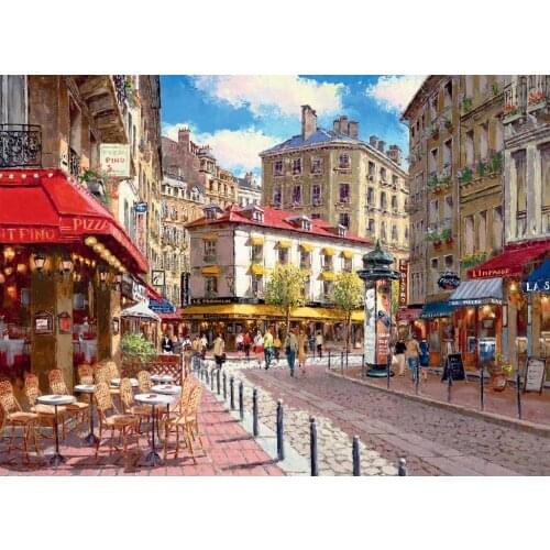 Needlework, Europe Quaint street Scenic 14CT Counted Embroidery,Set DIY Cross stitch kits,Art Pattern Cross-Stitching decor