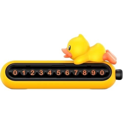 Yellow Duck Temporary Car Parking Card Telephone Number Card Phone Number Card Duckling In the Car Hidden Number Plate Sticker