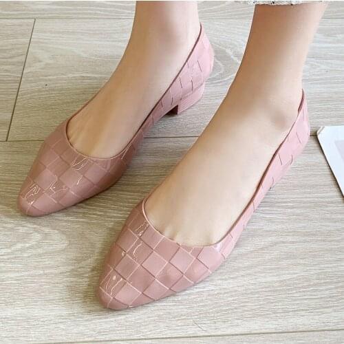 2021 New Fashion Pointed Toe Womens Shoes Spring Ladies Shallow Wedges Non-slip Shoes