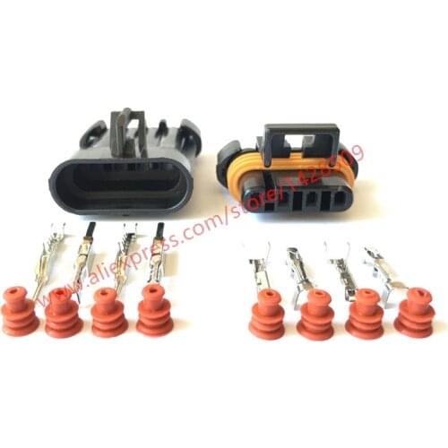 5 Sets 4 Pin Delphi Oxygen Sensor Plug O2 Automobile Connector For BUICK DLX Haima 12162144 12162102 150 Series