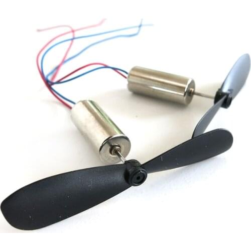 1set=2pcs DC3.7-4.2V 716 7*16MM Micro DIY Helicopter Coreless DC Motor With Propeller Great Torque High Speed Motor