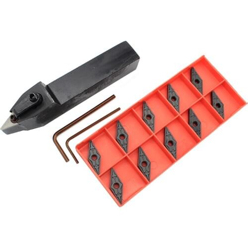 1PCS MVVNN2020K16 + 10PCS VNMG160408 TM PC4125 CNC Tool Blade Lathe Turning Tool Carbide Insert Tool Holder