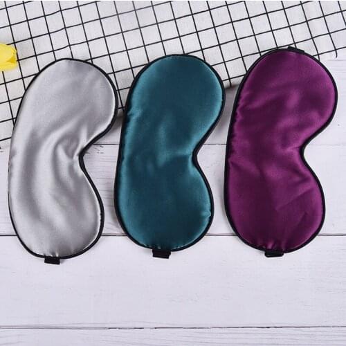 1PCS Silk Sleep Eye Mask Padded Shade Eye Cover Patch Sleeping Mask Eyemask Blindfolds Travel Relax Rest