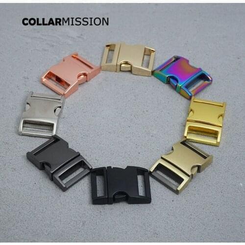 10pcs/lot High quality metal buckle kirsite DIY dog collars accessory durable security lock retailing 20mm webbing 8 kinds