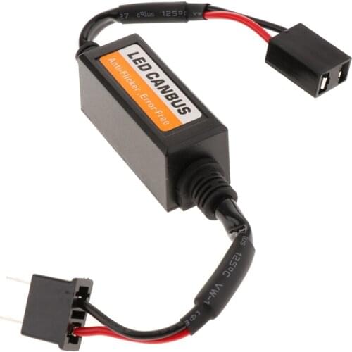 Error-Free Load Resistor LED Warning Light Decoder Wire Harness H7 2 pcs