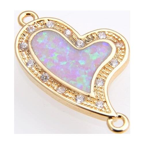 2020 Trendy Jewelry Color Opal Micro Pave Crystal Bracelet Necklace Connector DIY Handicraft Classic Charm