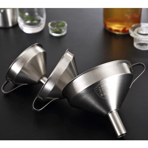 304 stainless steel funnel Wine funnel oil funnel kitchen household Filter element size group Filter with net Household gadgets
