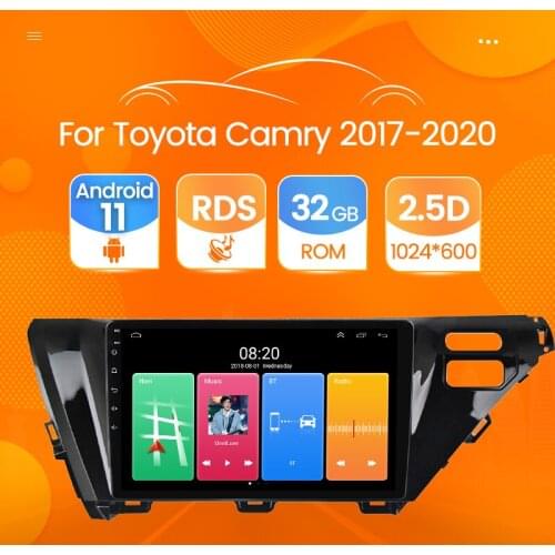 For Toyota Camry 8 XV 70 2017 2018 2019 2020 Car Radio Multimedia Video Player Navigation stereo GPS Android 11 No 2din 2 din dv