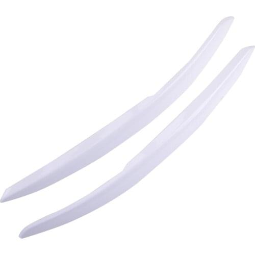 Car White Headlight Eyebrow Eyelid Trim Cover Fit For VW Polo MK5 2011 2012 2013 2014 2015 2016 2017