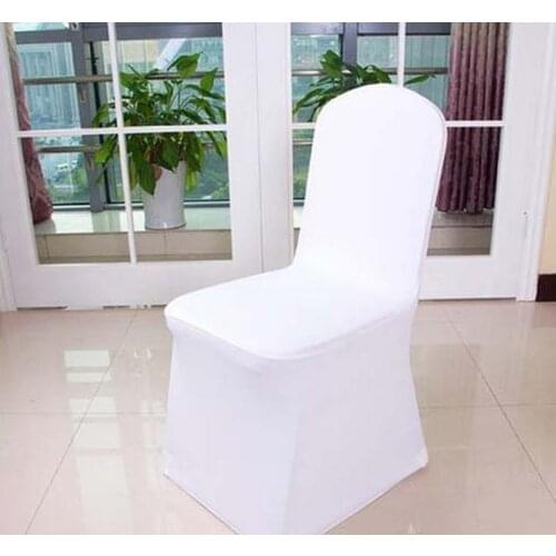 Free Shipping Universal Polyester Spandex Wedding Chair Covers for Weddings Banquet Folding Hotel Decoration White 50pcs/lot