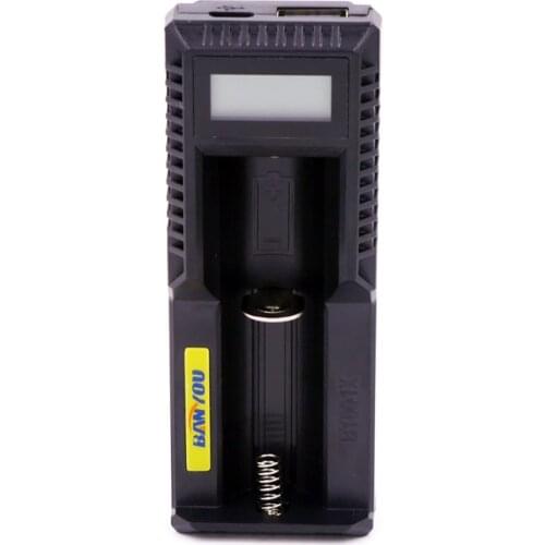 BY001X New Smart Universal LCD Li-ion NiMh 18650 18490 18350 17670 17500 16340(RCR123) 14500 10400 Battery Charger