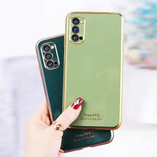Case For OPPO Reno 4 Pro 5G Pattern Plating TPU Anti-knock Protective Cover For OPPO Reno 4 5G Capa for Reno4 Pro 5G Fundas