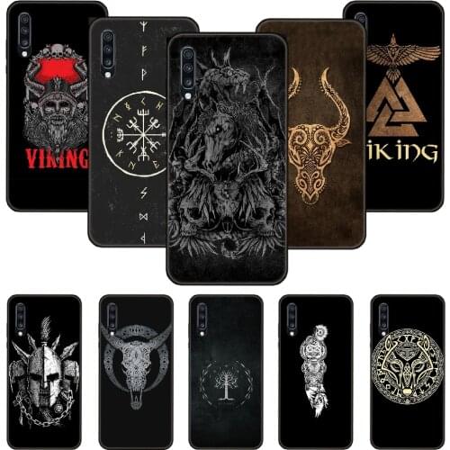 Phone Case For Samsung Galaxy A 50 51 71 70 7 5 10 20 30 40 41 21 S E Black Cover Funda 3D Prime Slavic Viking Symbol Kolovrat