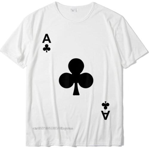Ace Of Clubs Tshirt Blackjack Cards Poker 21 A Tee Shirt Cotton Tops Tees Hip Hop Fitted Casual T Shirt