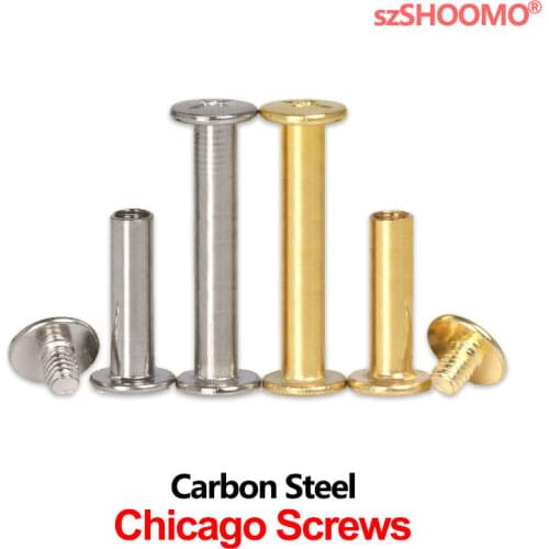 Recipes Leather Bag Belt Photo Scrapbook Album Account Book Chicago Spacing Screws Nail Rivet Bolt Carbon Steel M5