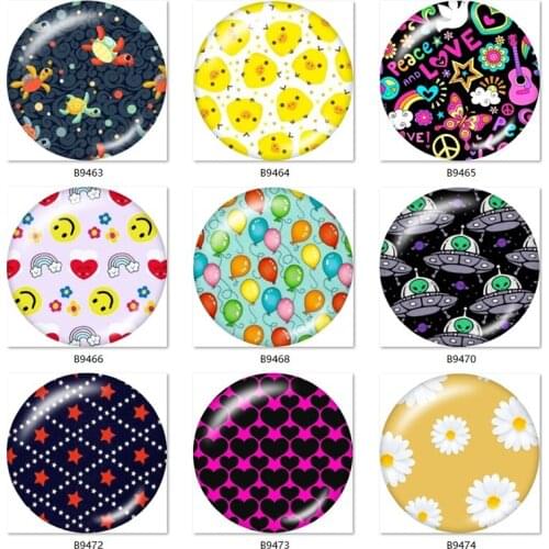 Flower cartoon beautiful pattern Halloween 12mm/18mm/20mm/25mm Round photo glass cabochon demo flat back Making findings B9463