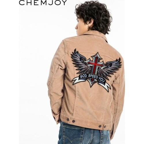 Cool Angel Wings Embroidery Patches Iron Patch for Clothes Biker Large Applique Jacket Badge Sew Clothing Stickers for Backpacks