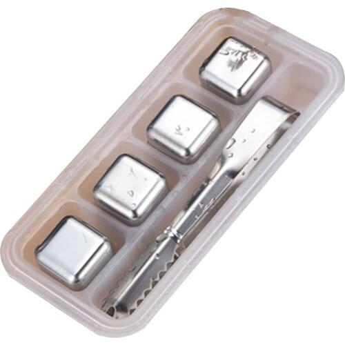 Stainless Steel Ice Cubes Frozen Metal Ice Grain Coffee Drink Whisky Bar Wine Set Barware Buckets Coolers Holders