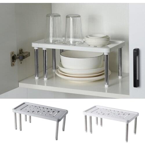 Kitchen double-layer rack retractable rack seasoning bottle storage rack double-layer stainless steel countertop seasoning rack