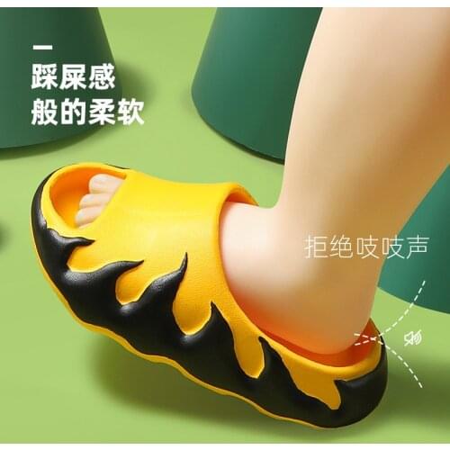 Summer Childrens Slippers Shoes For Kids Toddler Baby Outdoor EVA Cartoon Print Cute Flat Heels Beach Sandals 2021