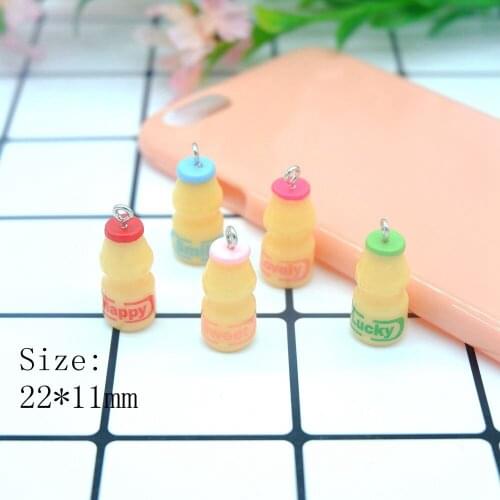 Kawaii Colorful Drink Charms Pendants for DIY decoration bracelets necklace earring key chain Jewelry Making