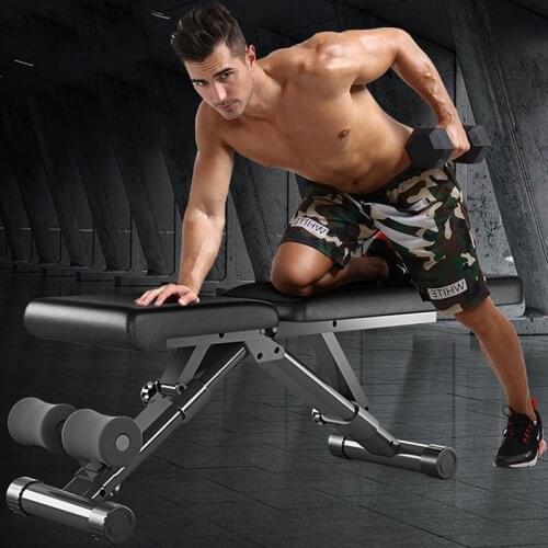 Multi-functional Adjustable Dumbbell Bench Household Installation free Utility Weigh Stool Abs Plate Thickening Sit Up Bench