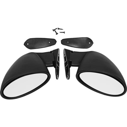 NEW-Classic Retro Door Wing Side Mirror Car Matte Rearview Mirror California Style Car Accessories Black L+R