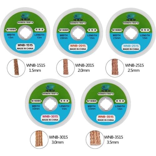 1.5m Solder Braid Soldering Remover Wick Low-residue Clean Tin Strip Professional Welding Flux Paste Repair Tools Accessory
