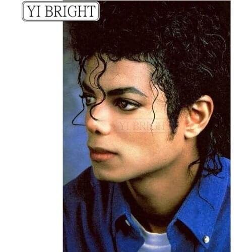 Full Square Rhinestone DIY Diamond Embroidery Michael Jackson 5D Diamond Mosaic Painting Portrait Crystal Embroidery LK1
