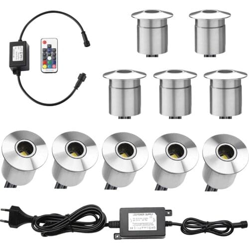 QACA 30Pcs Underground Light Waterproof Buried Outdoor Lamp Garden Land Bar Square Buried Recessed Lamp Floor Outdoor Lamp Deck