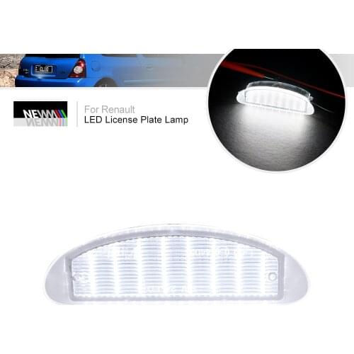 For Renault Clio MK2 1998-2005 for Twingo I (1993-2007) 12V White Error Free SMD Led License Plate Light