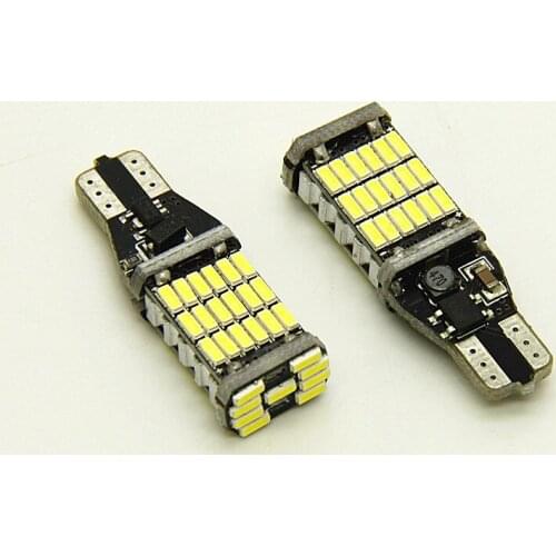 2PCS T16 LED Bulbs High Power 45pcs 4014SMD T15 W16W Super Bright 1200LM Replace For Car Reversing Light White