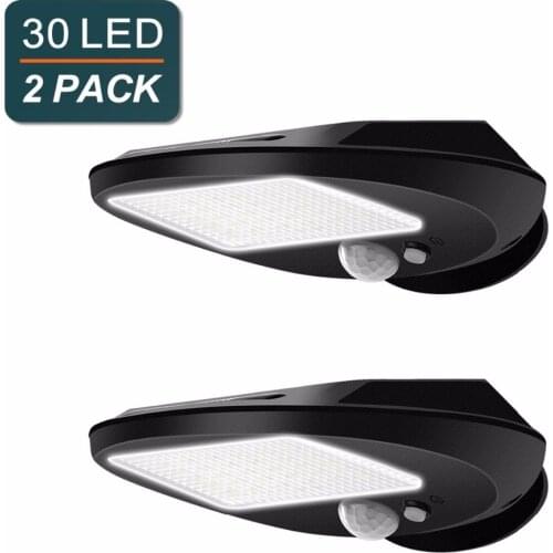 Outdoor Super Bright 30 LEDs Solar Motion Sensor light Solar Lights Waterproof Street Light waterptoof 2Pack