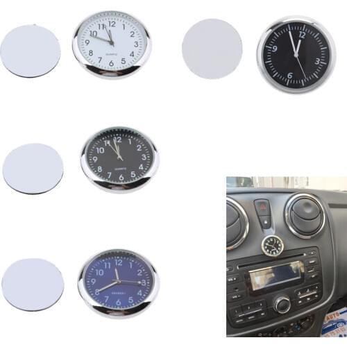 Universal Car Dashboard Clock Classic Table Quartz Clock Stick-On Clock Electronic Watch Car Auto Replacement Parts 40*40*7mm