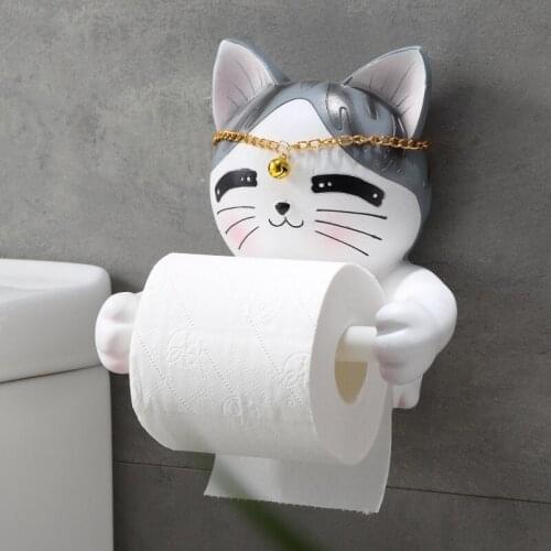 Bathroom Toilet Paper Towel Rack Free Punch Paper Towel Rack Roll Paper Tube Animal Shape Rack Bathroom Home Decoration