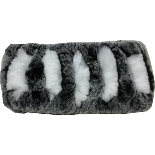TopFurMall Lady Fashion Autumn Winter Genuine Rex Rabbit Fur Neck Rings Women Fur Head Band Scarves Wraps LF5013