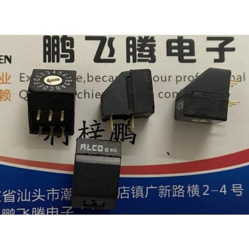 1PCS ALCO DRD16CRAE04 1825008-3 0-F/16-bit rotary dial coding switch side adjustment complement code