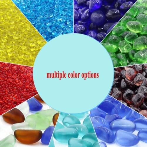 100g/bag Multicolour Pebbles Artificial Stone Walkway Aquarium Fish Tank Decor DIY for Party Home Decoration