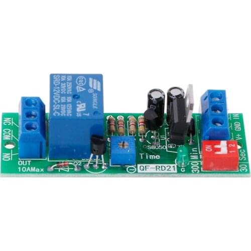 DC12V Adjustable Signal Trigger Timer Relay High Level Time Delay Turn Off Relay 83XA