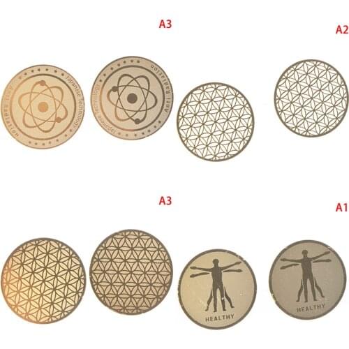 Cell Phone Health Protection Hollowing Techniques 2Pcs Round Golden Sticker Anti Radiation Sticker Brand New