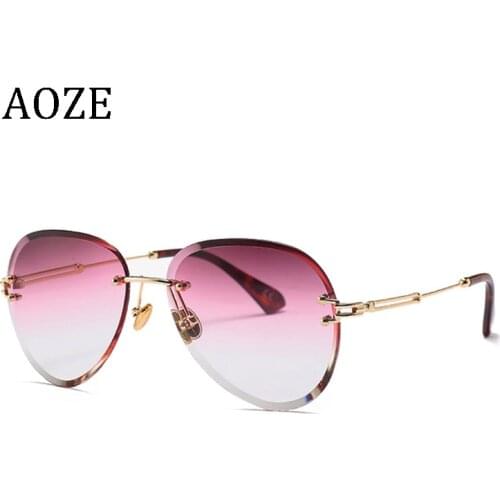 2020 pink fashion no hoop womens sunglasses luxury aviation ladies sunglasses shades zonnebril dames UV