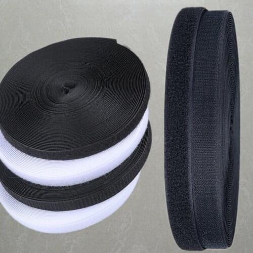 24Meter/Pair 10/16/20/25mm Adhesive Hook And Loop Fastener Tape No Glue Velcros Sewing On Strips Magic Tape