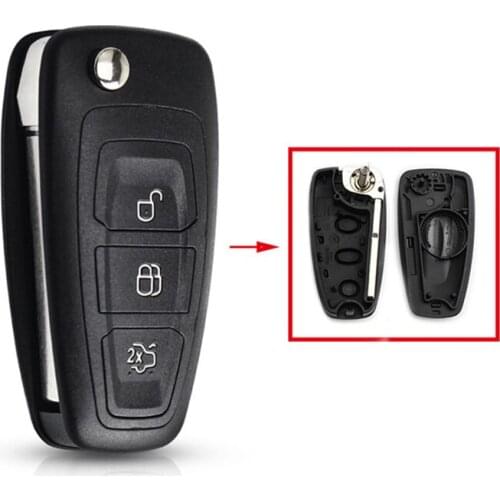 3 Buttons Car Remote Folding Flip Key Fob Shell Holder Case Replacement For Ford Focus 2 3 Fiesta Mondeo