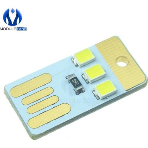 5PCS Mini Night USB LED Keychain Portable Power White Board Pocket Card Lamp Bulb LED