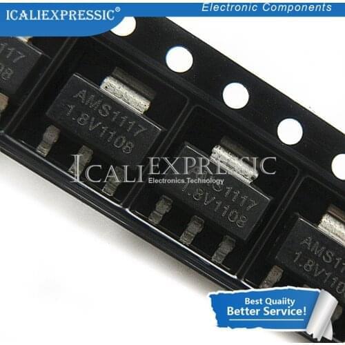 50PCS AMS1117-1.8 AMS1117 1.8V 1A SOT-223 new original In Stock