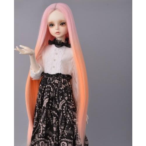 Aidolla 1/3 BJD Doll Wig Gradient Color Long Straight Hair Doll Accessories High Temperature Fiber Wig For DIY Doll Girl Gift