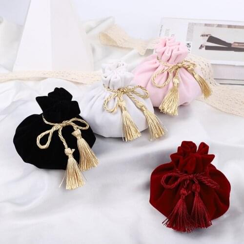 Velvet Bags With Drawstring Thickened Velvet Candy Bag Wedding Companion Candy Box Gift Bag Casamento Party Sugar Holder Contain
